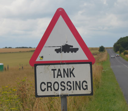 rare verkeersborden rally tank